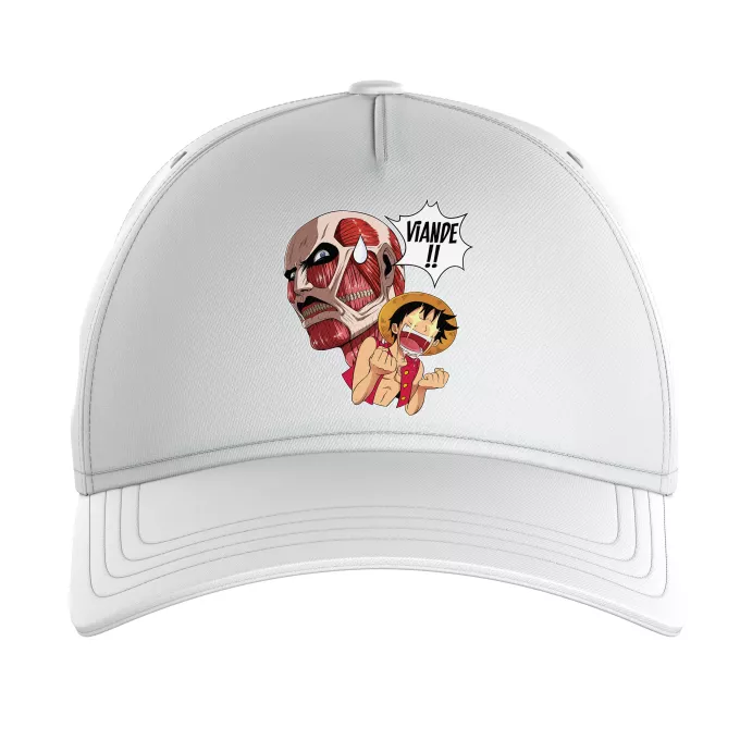 Casquettes Enfants Parodie One Piece Viande !!!! - Luffy VS Titan Colossal
