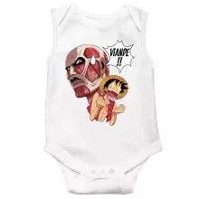 Body bébé Luffy VS Titan Colossal « Viande !!!! » – Parodie One Piece