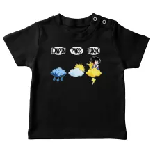 T-shirt bébé Sangoku « Météo Tokyo » – Parodie Pokémon