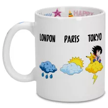 Son-Goku Tasse “Son-Goku und Pikachu” – Parodie auf Pokémon