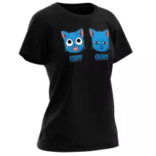 Happy Damen T-shirt “Happy und der Grumpy Cat” – Parodie auf Fairy Tail