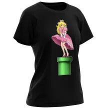 T-shirt Femme Princesse Peach « Poupoupidou Pou » – Parodie Super Mario