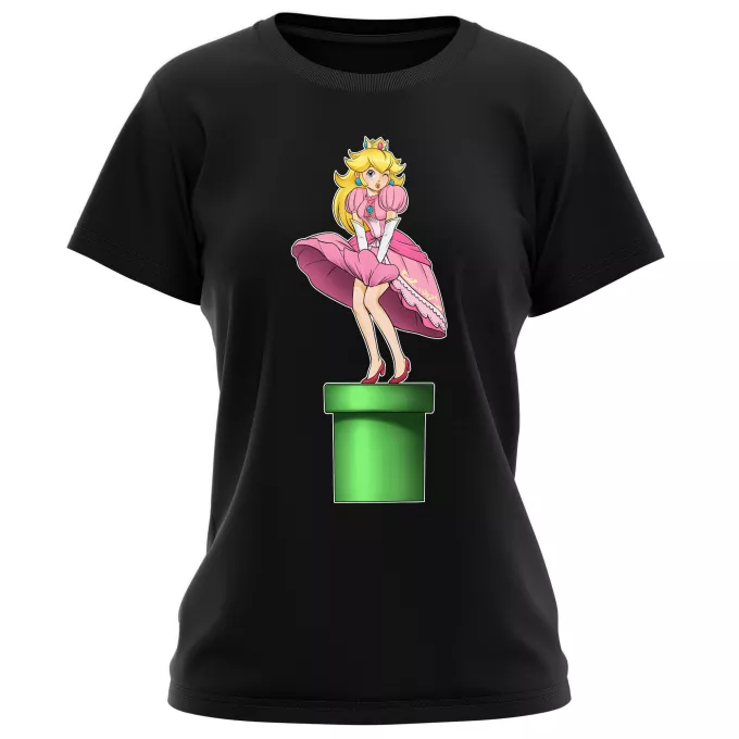 Kvinnor T-shirts Parodi Super Mario Princess Peach