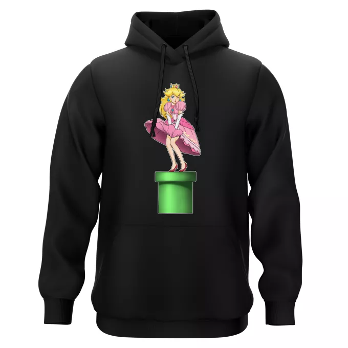Kapuzenpullover Parodie auf Super Mario Prinzessin Peach