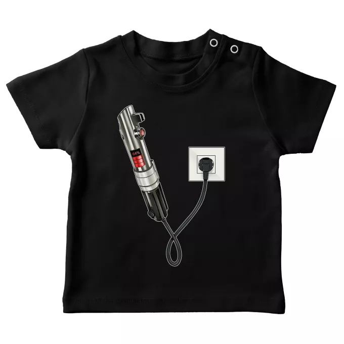 Baby T-shirts Parodi Stjärnornas krig Ljussabel