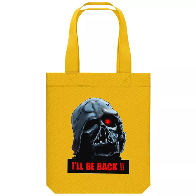 Shopper (Tote Bag) aus Bio-Baumwolle Parodie auf Star Wars Darth Vader und Terminator