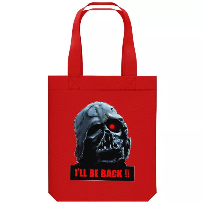 Bolsa (Tote Bag) de algodón orgánico Parodia Star Wars Darth Vader y Terminator