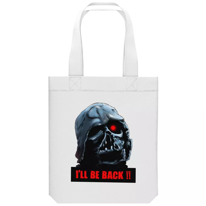 biologisch katoenen draagtas (Tote Bag) Parodie Star Wars Darth Vader en Terminator