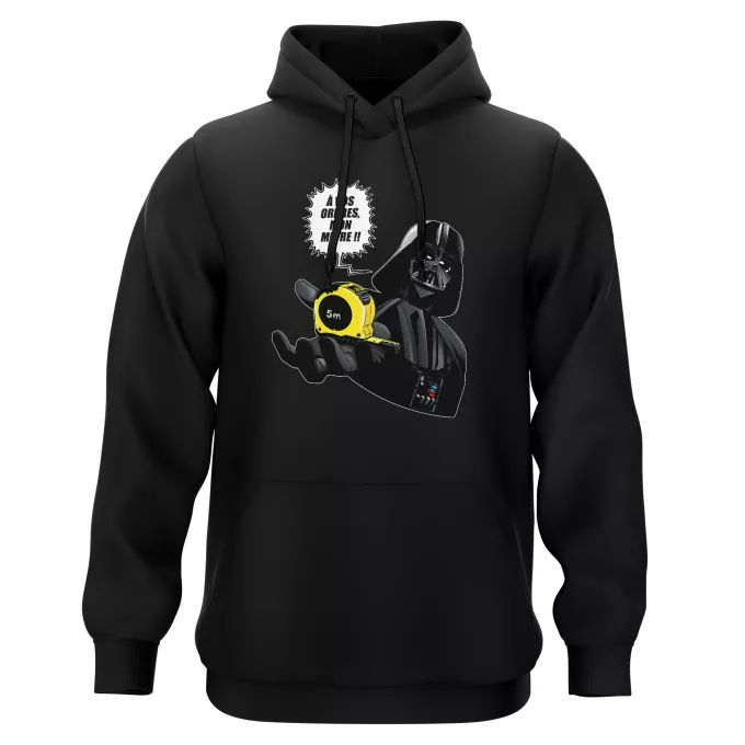 Sweat-shirts à Capuche Parodie Star Wars A vos ordres, mon Mètre... !! - Dark Vador