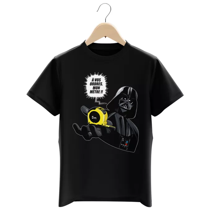 T-shirts Enfants Garçons Parodie Star Wars A vos ordres, mon Mètre... !! - Dark Vador