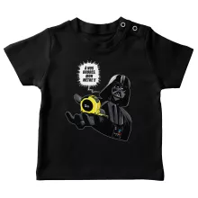 T-shirt bébé Dark Vador « A vos ordres, mon Mètre... !! » – Parodie Star Wars