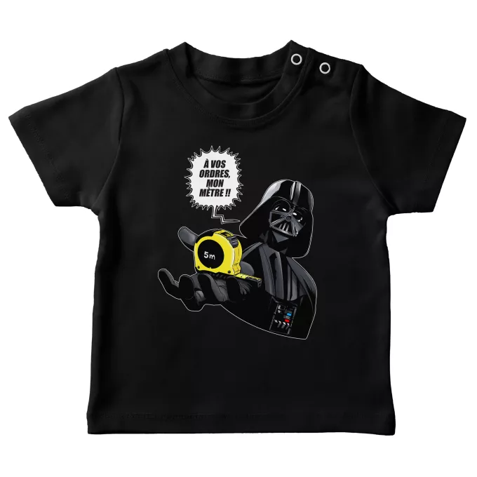 T-shirts bébé Parodie Star Wars A vos ordres, mon Mètre... !! - Dark Vador