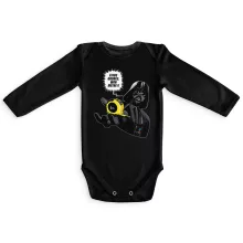 Body bébé manches longues Dark Vador « A vos ordres, mon Mètre... !! » – Parodie Star Wars