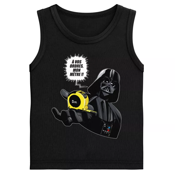 Débardeurs Enfants Garçons Parodie Star Wars A vos ordres, mon Mètre... !! - Dark Vador