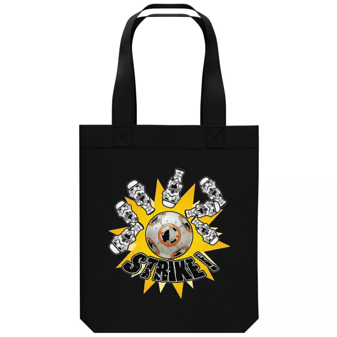 Bolsa (Tote Bag) de algodón orgánico Parodia Star Wars BB-8 y de los Stomtroopers