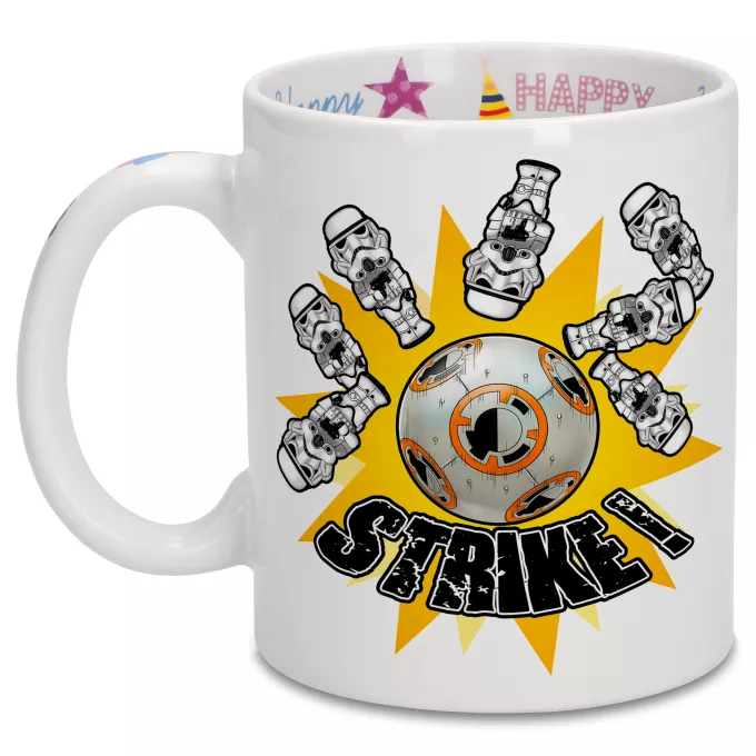 Tazas de cumpleaños Parodia Star Wars BB-8 y de los Stomtroopers