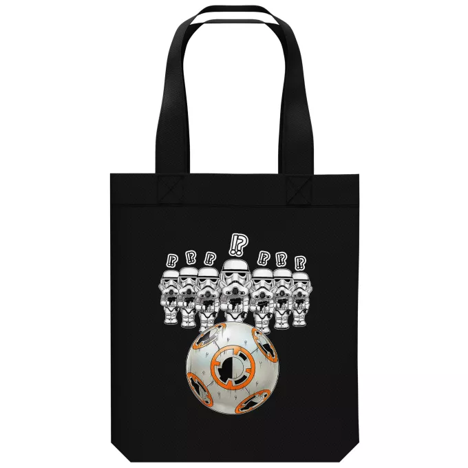 Borsa Tote Bag in cotone organico Paoridia Star Wars BB-8 X Stormtroopers