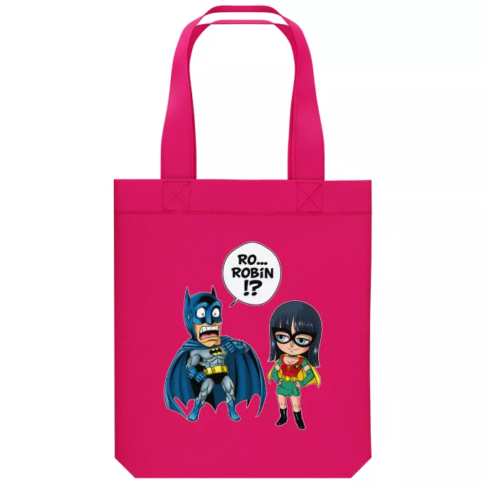 Ekologisk bomullsväska (Tote Bag) Parodi One Piece Batman och Robin