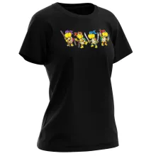 T-shirt de mulher Mario Vs Donatello “Mario Vs Donatello,Raphael, Leonardo e Michelangelo” – Super Mario de parodia