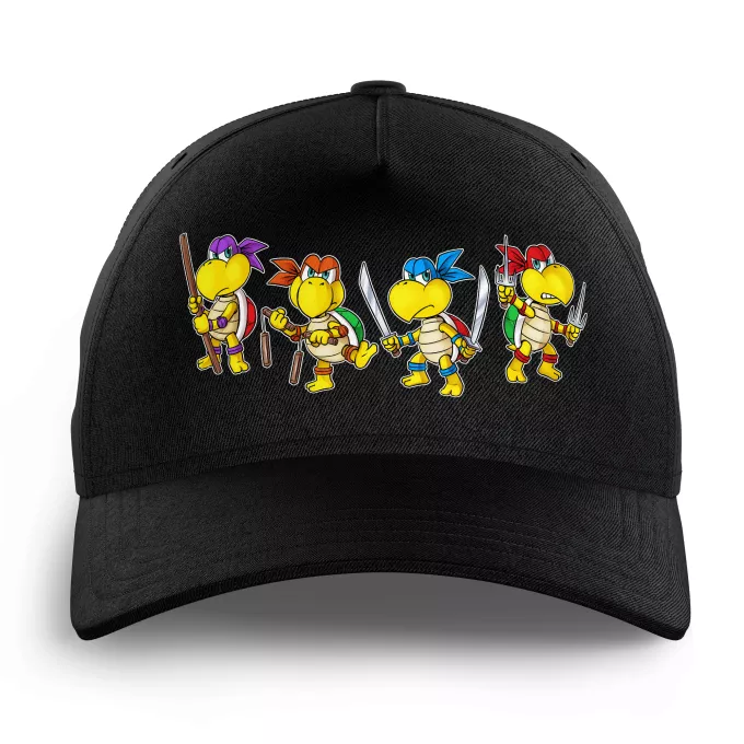 Bonés de Verão para crianças Paródia Super Mario Mario Vs Donatello,Raphael, Leonardo e Michelangelo