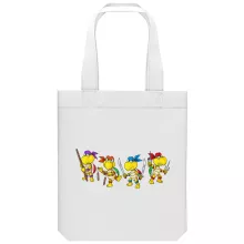 totebag Mario Vs Donatello “Mario Vs Donatello,Raphael, Leonardo e Michelangelo” – Super Mario de parodia