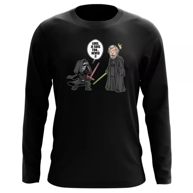 T-Shirts manches longues Parodie Star Wars Luke, je suis ton... ;) - Kylo Ren Vs Luke Skywalker