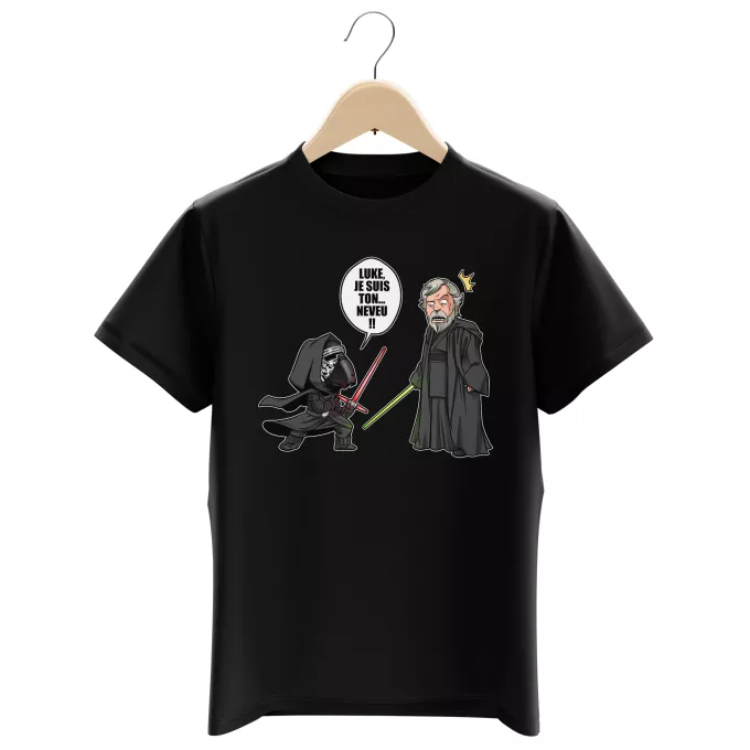 T-shirts Enfants Garçons Parodie Star Wars Luke, je suis ton... ;) - Kylo Ren Vs Luke Skywalker