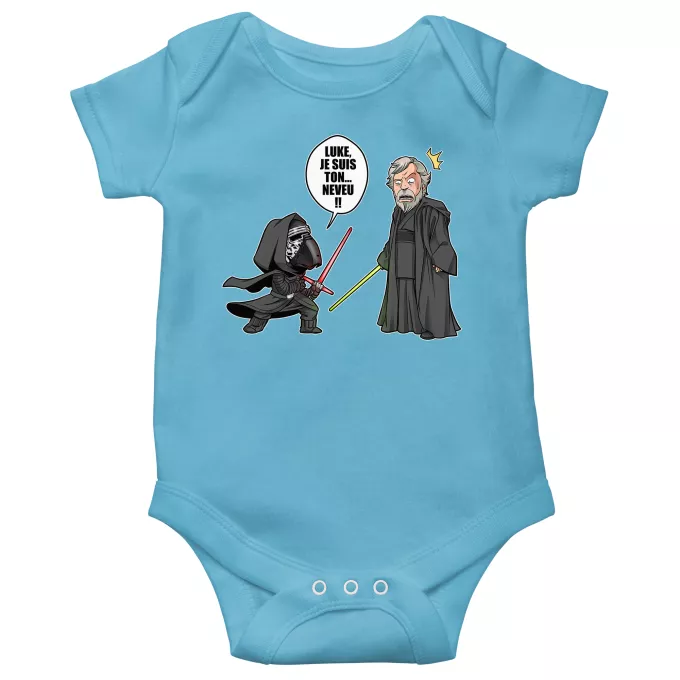 Body bébé manches courtes (garçons) Parodie Star Wars Luke, je suis ton... ;) - Kylo Ren Vs Luke Skywalker