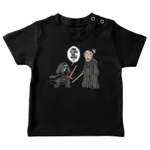 T-shirt bébé Kylo Ren Vs Luke Skywalker « Luke, je suis ton... ;) » – Parodie Star Wars
