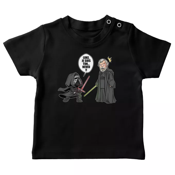 T-shirts bébé Parodie Star Wars Luke, je suis ton... ;) - Kylo Ren Vs Luke Skywalker