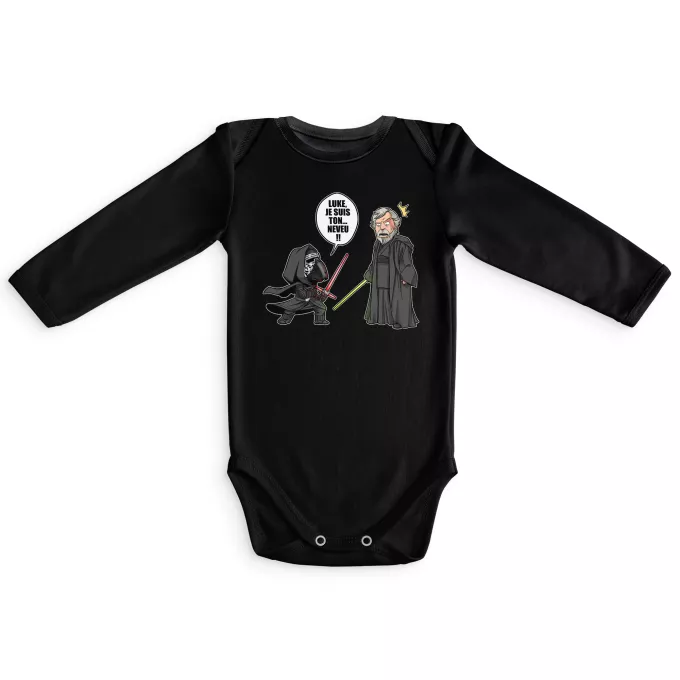 Body bébé manches longues Parodie Star Wars Luke, je suis ton... ;) - Kylo Ren Vs Luke Skywalker