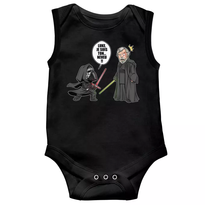 Body bébé sans manches Parodie Star Wars Luke, je suis ton... ;) - Kylo Ren Vs Luke Skywalker