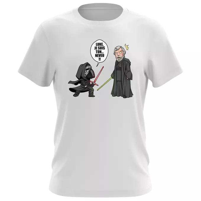 T-shirts Hommes Parodie Star Wars Luke, je suis ton... ;) - Kylo Ren Vs Luke Skywalker