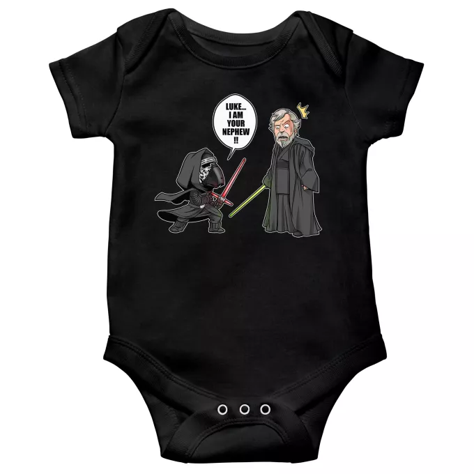 Short sleeve Baby Bodysuits Parody of Star Wars Kylo Ren And Luke Skywalker