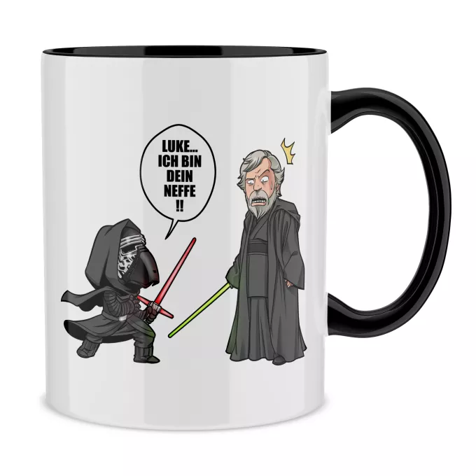 Tassen Parodie auf Star Wars Kylo Ren und Luke Skywalker