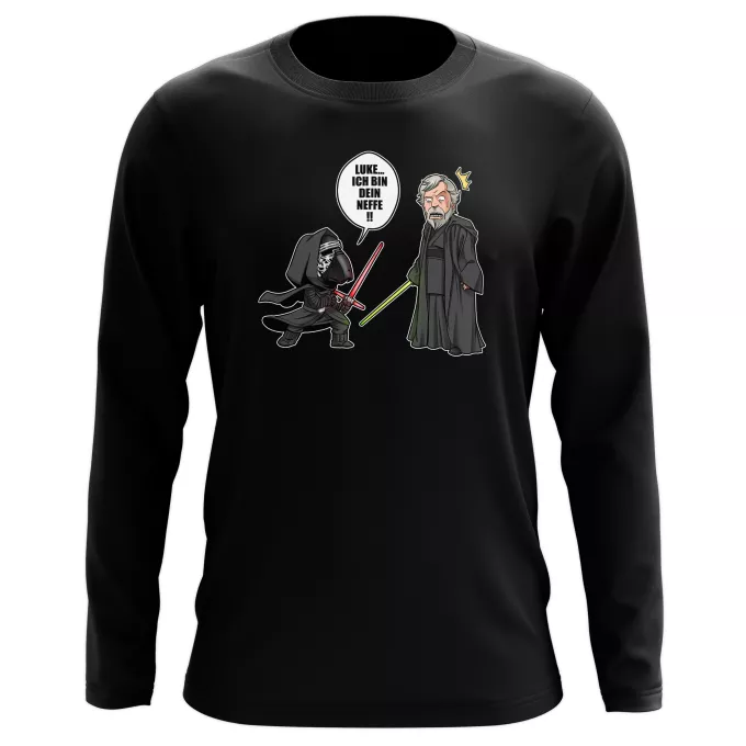 Langarm T-shirts Parodie auf Star Wars Kylo Ren und Luke Skywalker
