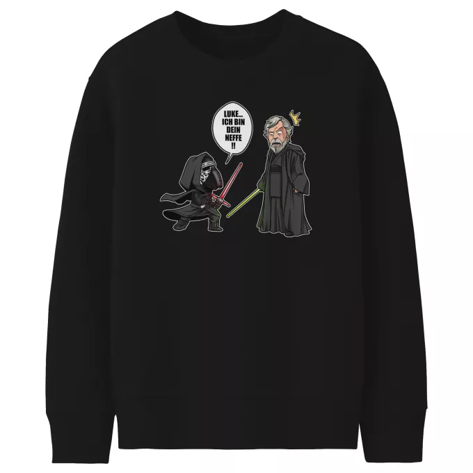 Kinder Sweatshirt Parodie auf Star Wars Kylo Ren und Luke Skywalker