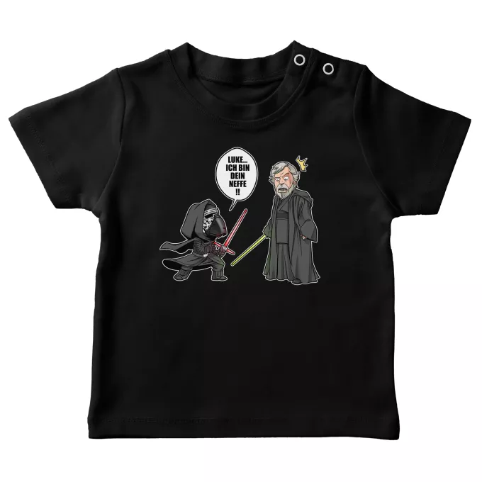 Baby T-shirts Parodie auf Star Wars Kylo Ren und Luke Skywalker
