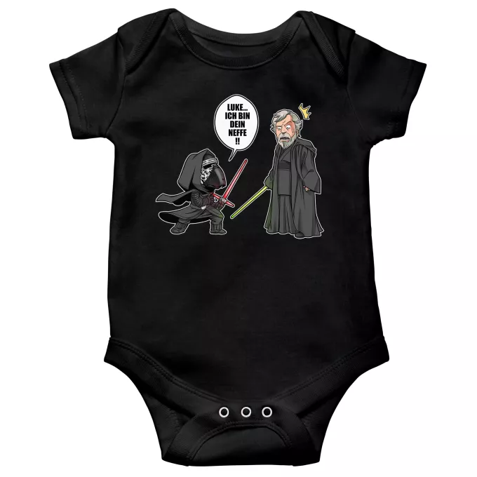 kurzärmelige Baby Strampler Parodie auf Star Wars Kylo Ren und Luke Skywalker