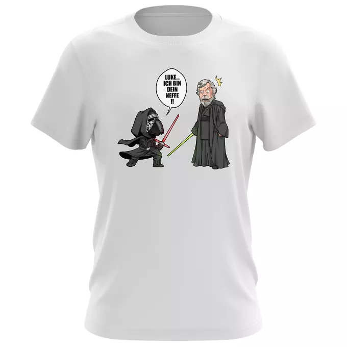 Herren T-shirts Parodie auf Star Wars Kylo Ren und Luke Skywalker