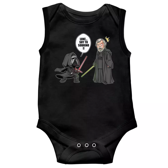 Body de bebé sin mangas Parodia Star Wars Luke Skywalker y Kylo Ren
