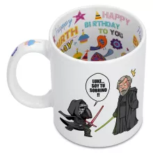 Taza Luke Skywalker “Luke Skywalker y Kylo Ren” – Parodia de Star Wars