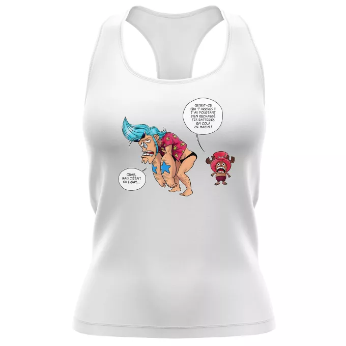 Débardeur Femme Parodie One Piece Panne sèche ! - Chopper, Franky