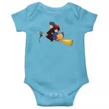 Korte mouwen Blauw Babyromper (jongen) parodie Harry Potter - (Hoogwaardig Babyromper - bedrukt in Frankrijk - Ref : 841)
