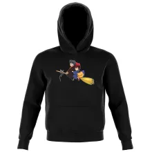 Zwart Kaptische sweatshirts voor kinderen parodie Harry Potter - (Hoogwaardig Kapshirt voor Kinderen - bedrukt in Frankrijk - Ref : 841)