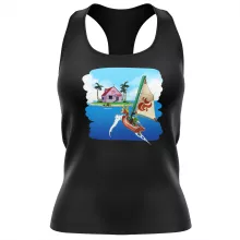 Camisola de alças Mulher Link “Link e Casa do Kame” – Zelda de parodia