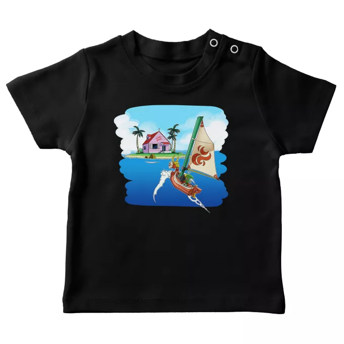 T-shirts para bebés Paródia Zelda Link e Casa do Kame
