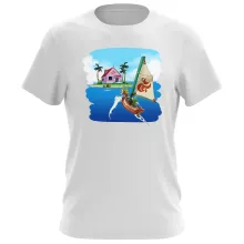 T-shirt Link “Link e Casa do Kame” – Zelda de parodia