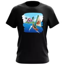 T-shirt Link “Link e Casa do Kame” – Zelda de parodia