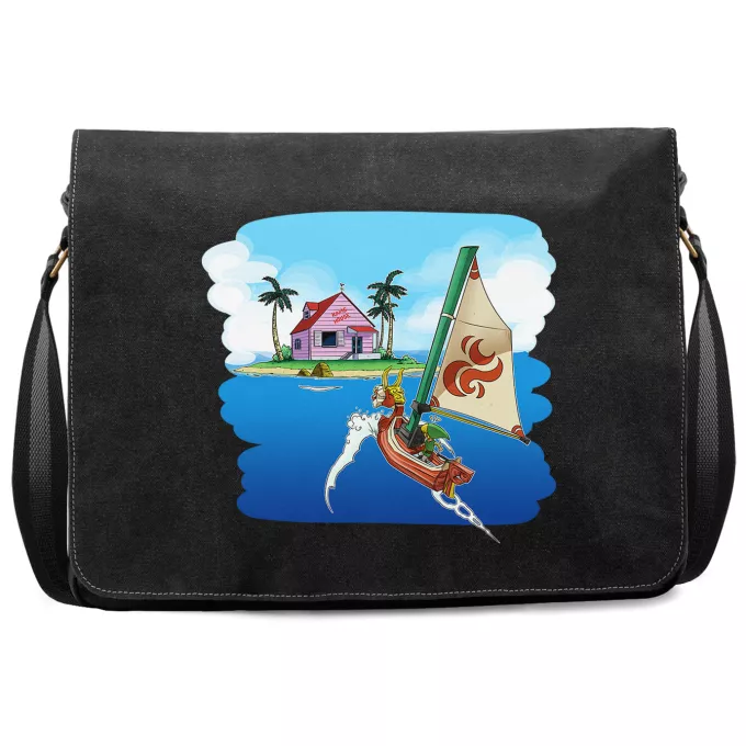 Sacos de lona Paródia Zelda Link e Casa do Kame